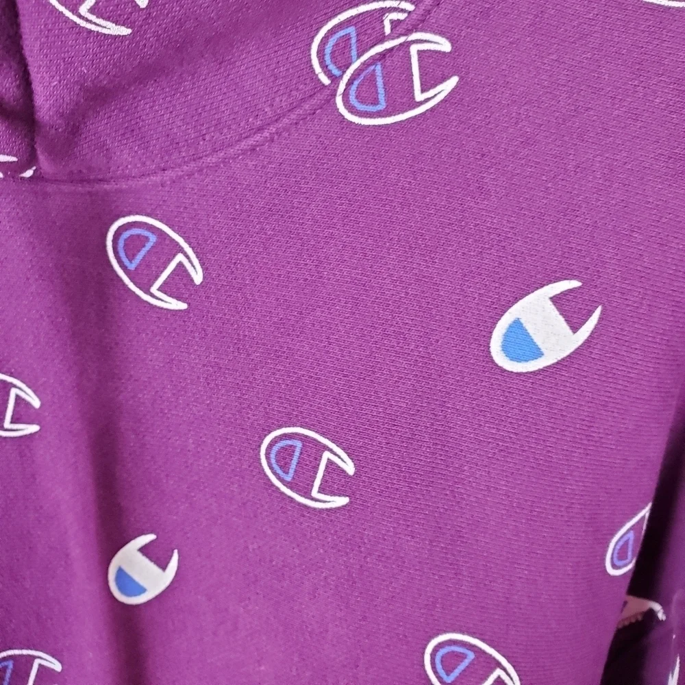 Champion Purple Reverse Weave Hoodie Tossed  Cs Size Small - Picture 8 of 16